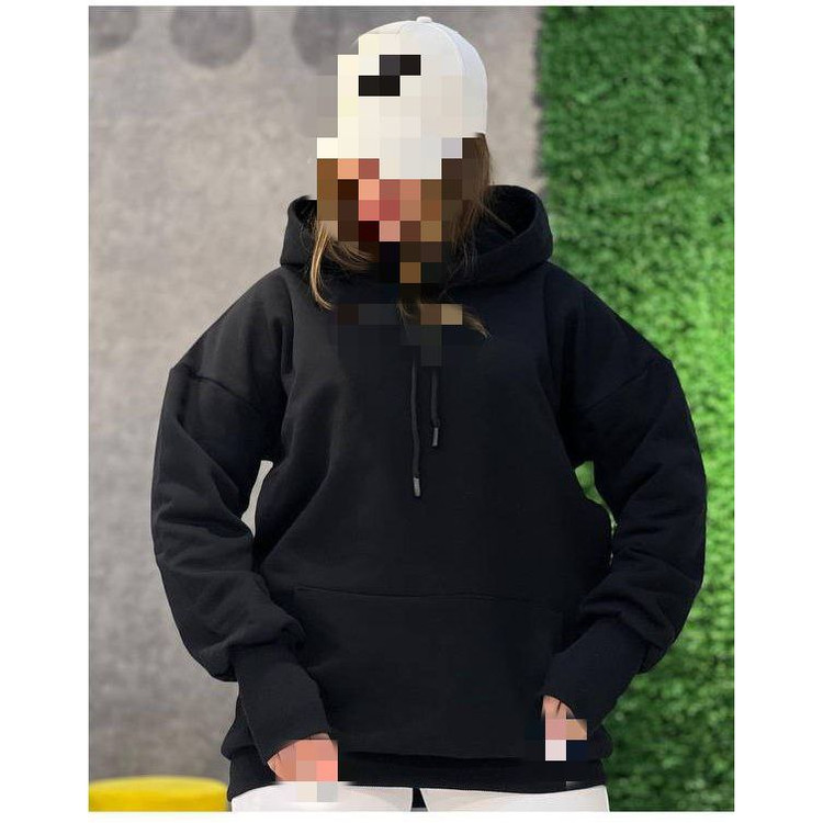 PORO هودی تک آستین فینگردار شصتی پنبه توکرکی فری سایز ۳۶ تا ۴۲ تن شیک