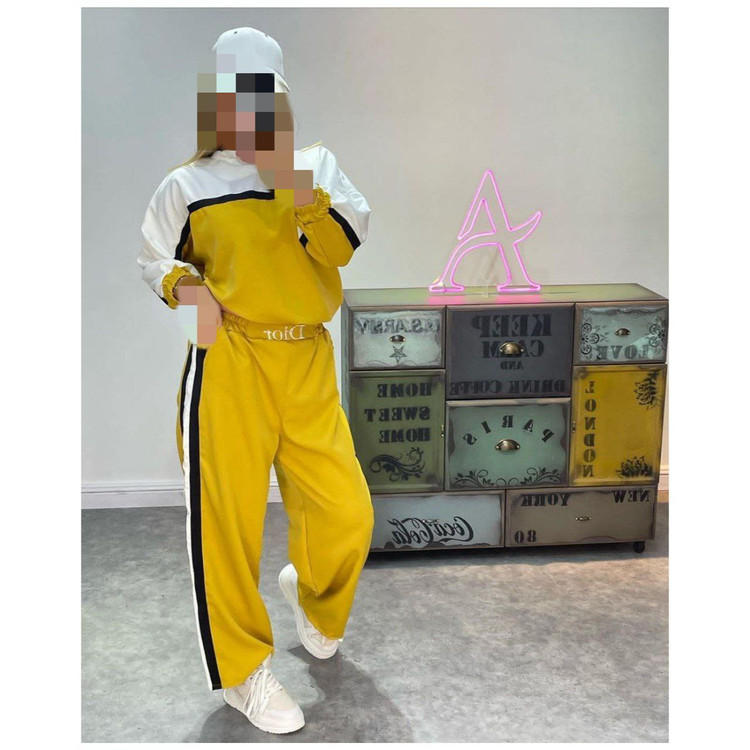 10140 ست دو تیکه مازراتی کش کمر شلوار گلدوزی فری سایز ۳۶ تا ۴۲ تن شیک