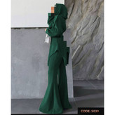 5039 ست عروسکی تیشرت بلوز و شلوار دمپا گشاد فانریپ پنبه کبریتی فری سایز ۳۶ تا ۴۴ تن شیک