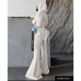 5039 ست عروسکی تیشرت بلوز و شلوار دمپا گشاد فانریپ پنبه کبریتی فری سایز ۳۶ تا ۴۴ تن شیک