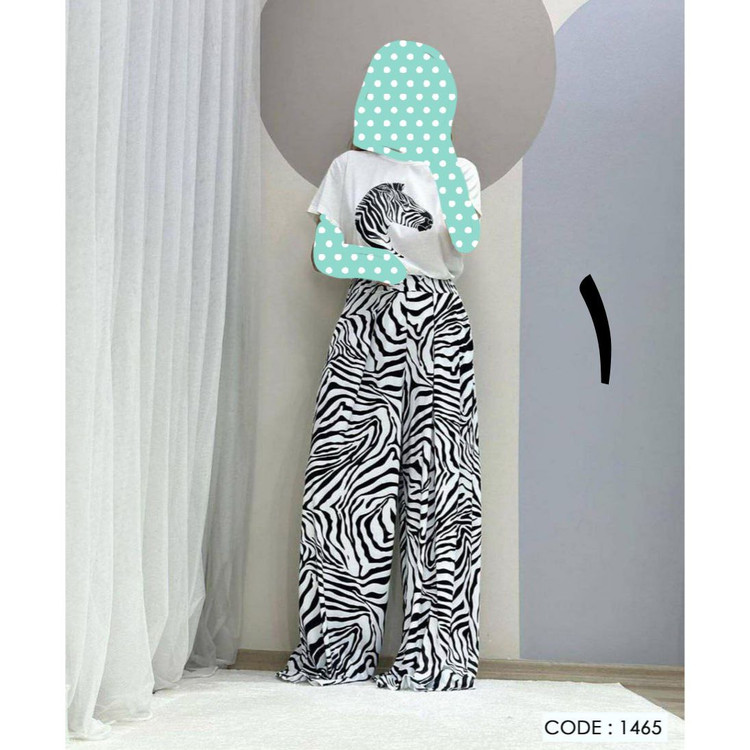 1465 ست کراپ نیمتنه پنبه و شلوار بوگاتی فری سایز 36 تا 42 تن شیک