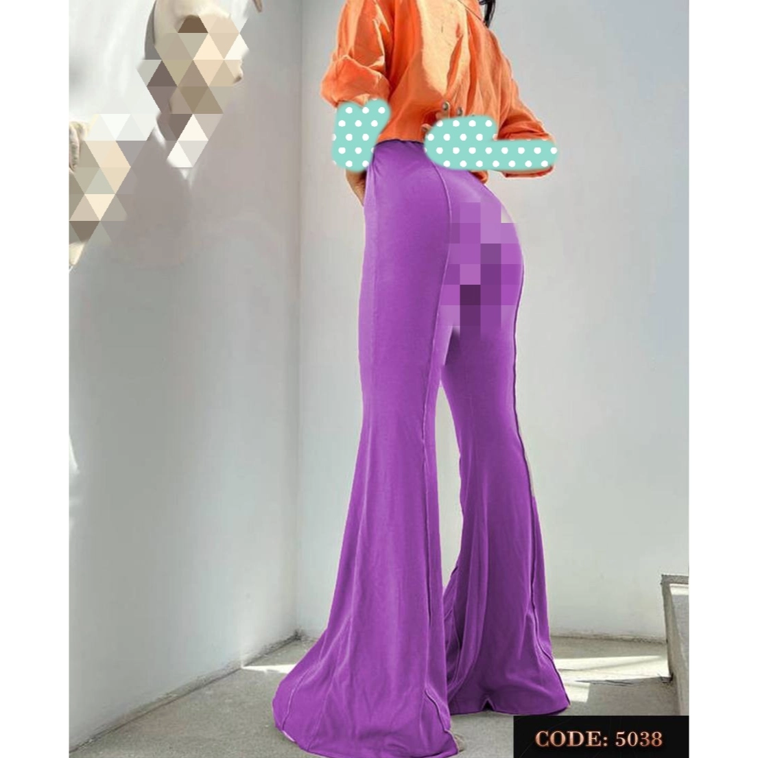 5038 شلوار بودتکات بوتکات دمپا گشاد فانریپ پنبه کبریتی قد ۱۱۳ فری سایز ۳۶ تا ۴۲ تن شیک