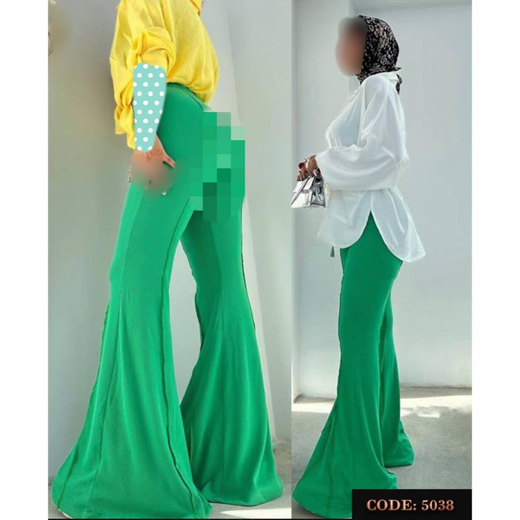 5038 شلوار بودتکات بوتکات دمپا گشاد فانریپ پنبه کبریتی قد ۱۱۳ فری سایز ۳۶ تا ۴۲ تن شیک