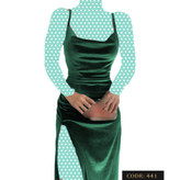 441 پیراهن ماکسی بلند مخمل کره ای ابروبادی بغل چاکدار قد از سرشانه ۱۳۰ فری سایز ۳۶ تا ۴۶ تن شیک