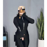 30215 بادی آستین فینگری شستی یقه زیپ دار نواردوزی کبریتی فری سایز ۳۶ تا ۴۴ تن شیک