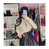 30215 بادی آستین فینگری شستی یقه زیپ دار نواردوزی کبریتی فری سایز ۳۶ تا ۴۴ تن شیک