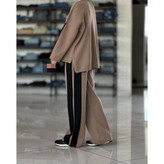 02117 ست بافت وسط خط نرم و لطیف فری سایز ۳۶ تا ۴۸ تن شیک