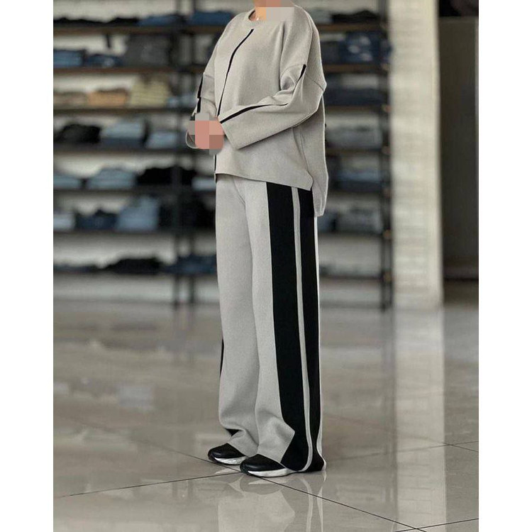 02117 ست بافت وسط خط نرم و لطیف فری سایز ۳۶ تا ۴۸ تن شیک