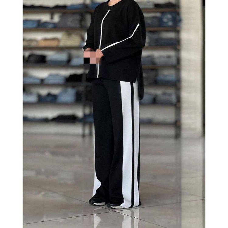 02117 ست بافت وسط خط نرم و لطیف فری سایز ۳۶ تا ۴۸ تن شیک