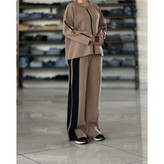 02117 ست بافت وسط خط نرم و لطیف فری سایز ۳۶ تا ۴۸ تن شیک