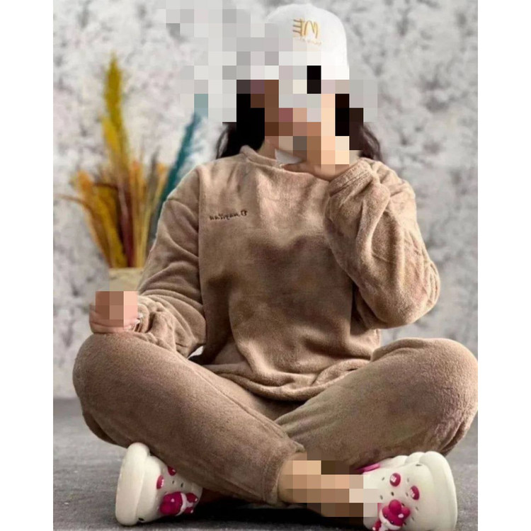 TOP ست بلوز و شلوار کمر کشی جنس تدی فری سایز ۳۶ تا ۴۴ تن شیک