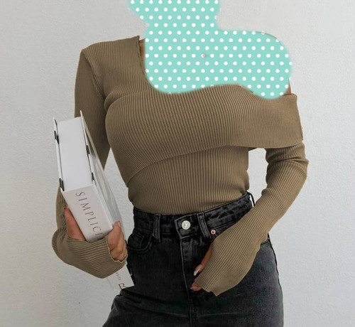 1522 بلوز والان دار یقه برگردون فانریپ کبریتی بسایز ۳۶ تا ۴۴ تن شیک