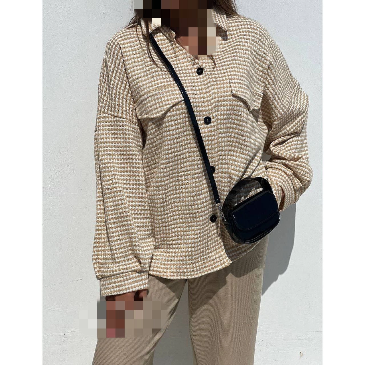 02120 شومیز پارچه مراکشی ضخیم قد جلو شومیز ۶۵ قد پشت شومیز ۷۰ فری سایز ۳۶ تا ۴۴ تن شیک