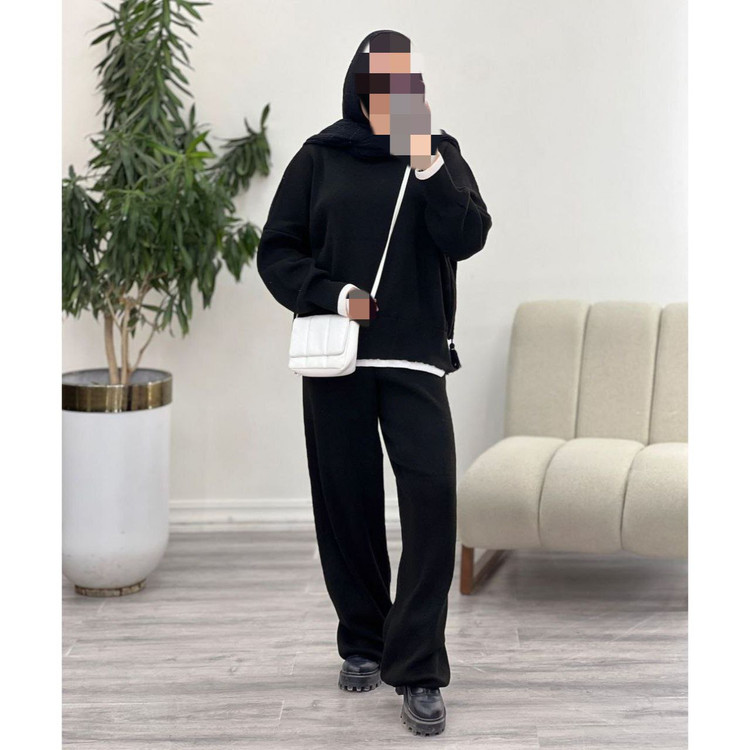 02118 ست بافت دو پی اس نرم و لطیف فری سایز ۳۶ تا ۴۸ تن شیک