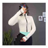 30276 کراپ نیمتنه زیپ دار فینگری شصتی فانریپ کبریتی فری سایز 36 تا 44 تن شیک