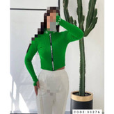 30276 کراپ نیمتنه زیپ دار فینگری شصتی فانریپ کبریتی فری سایز 36 تا 44 تن شیک