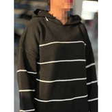 02119 بافت راه راه ریز کلاهدار بافت آکریل فری سایز ۳۶ تا ۴۸ تن شیک