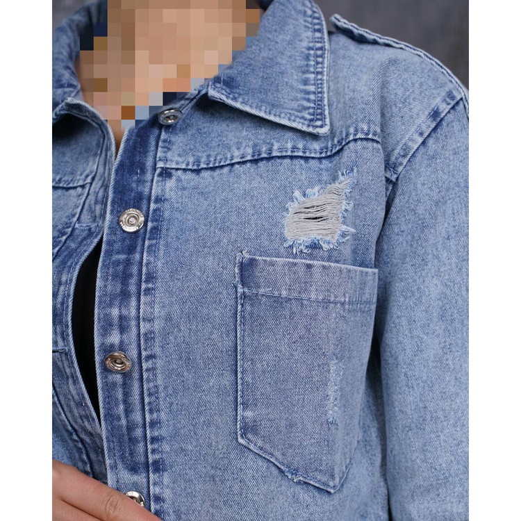 02115 کت تک جین خارجی فری سایز ۳۶ تا ۴۲ تن شیک