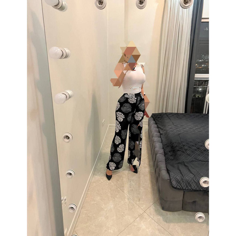 20881 ست تاپ و شلوار جلو چاک دار فلامنت نانو فری سایز ۳۶ تا ۴۲ تن شیک