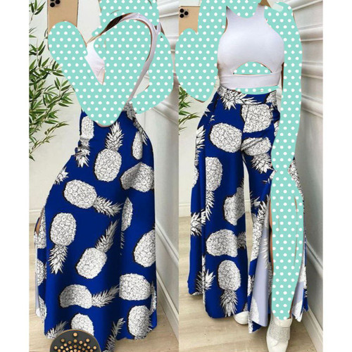 20881 ست تاپ و شلوار جلو چاک دار فلامنت نانو فری سایز ۳۶ تا ۴۲ تن شیک