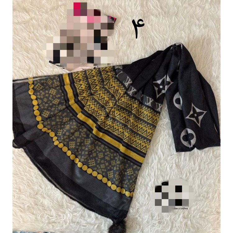 TOP شال مخمل چاپی قواره ۷۰ در ۲۰۰ تن شیک