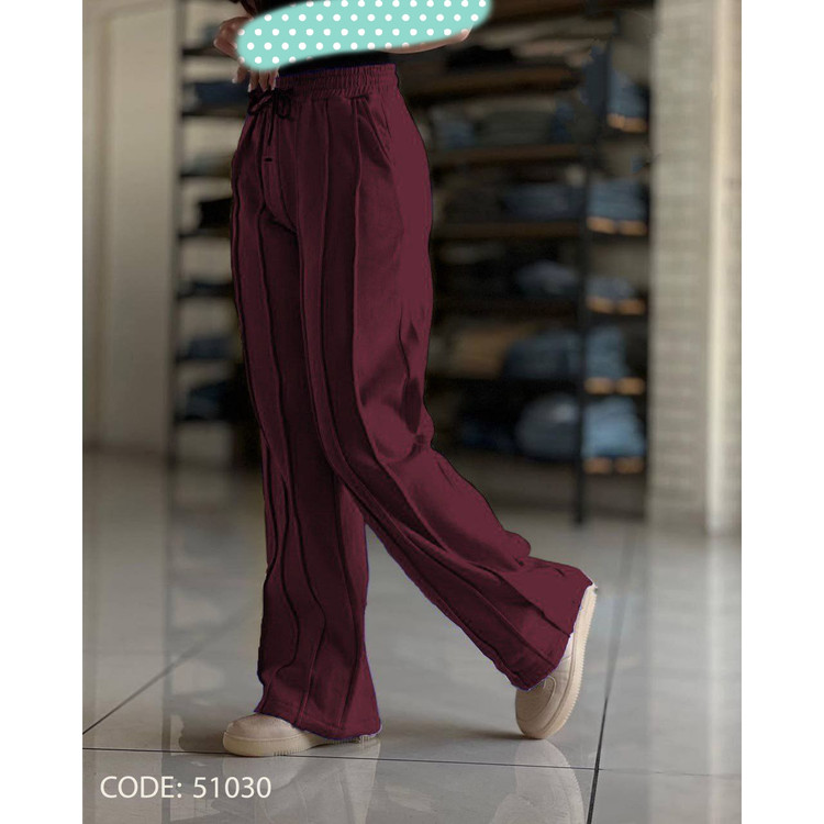 51030 شلوار بگ توکرکی نیش دار دورس داخل کرکی قد ۱۱۰ تا ۱۱۲ فری ۳۶ تا ۴۶ تن شیک