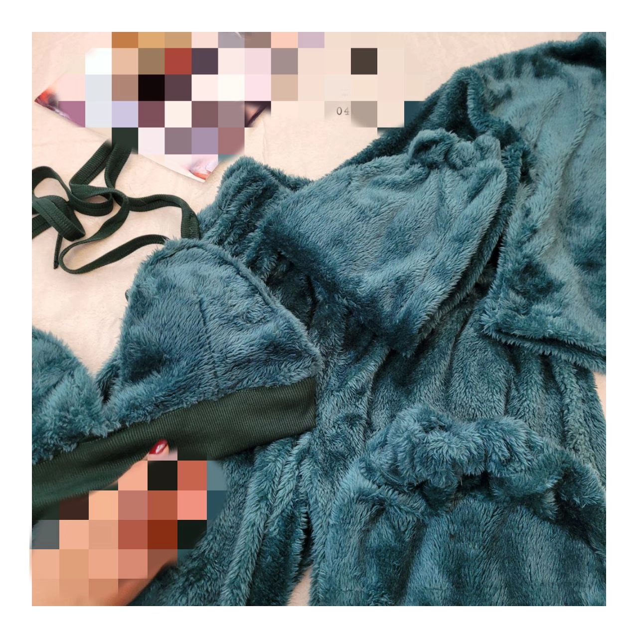 04801 ست ۳ تکه نیمتنه و کراپ و شلوار تدی فری سایز ۳۶ تا ۴۴ تن شیک