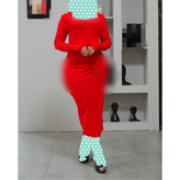 1342 پیراهن ماکسی یلدایی یقه خشتی فانریپ پنبه کبریتی قد 120 فری سایز 38 تا 44 تن شیک