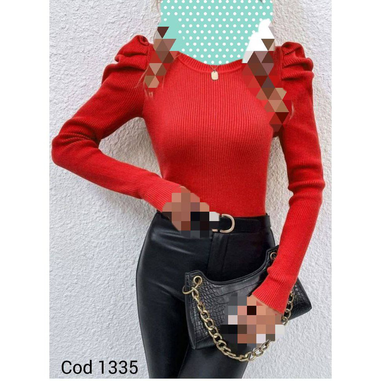 1335 بادی قرمز یلدایی سرشانه چیندار فانریپ پنبه کبریتی فری سایز 36 تا 42 تن شیک