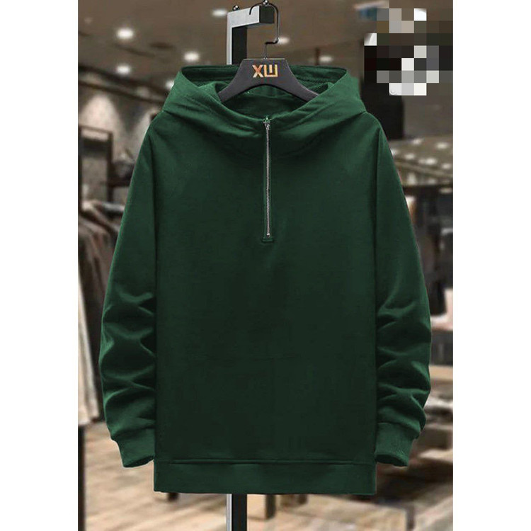 60999 هودی پلار کلاهدار نیم زیپ دورس کرکی فری سایز 36 تا 44 تن شیک