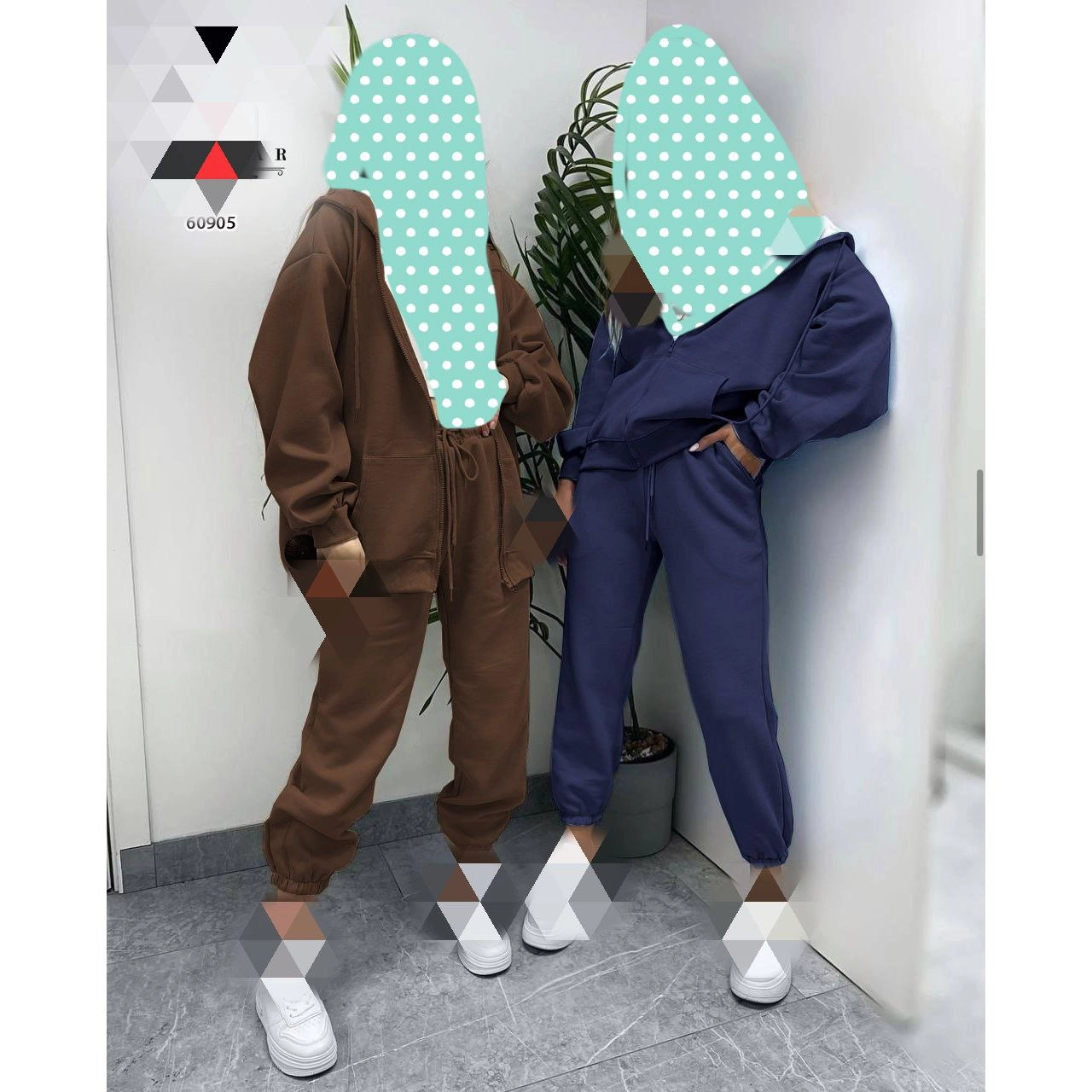 60905 ست سویشرت جاگر دورس کرکی فری سایز 36 تا 44 تن شیک