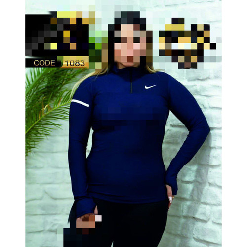 1083 بلوز تک ورزشی نیمزیپ فلامنت عالی بیگ سایز بزرگ فری ۴۴ تا ۴۸ تن شیک