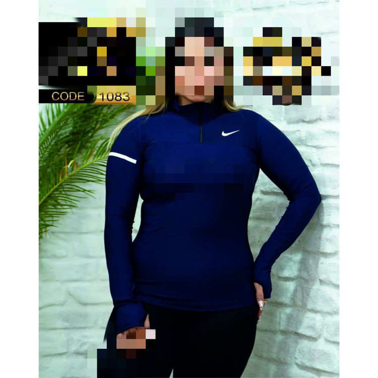 1083 بلوز تک ورزشی نیمزیپ فلامنت عالی بیگ سایز بزرگ فری ۴۴ تا ۴۸ تن شیک