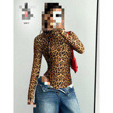 50917 بادی پلنگی یقه ۳ سانتی زیر دکمه سوپر فلامینت فری سایز ۳۸ تا ۴۲ برای ۴۴ جذب تن شیک