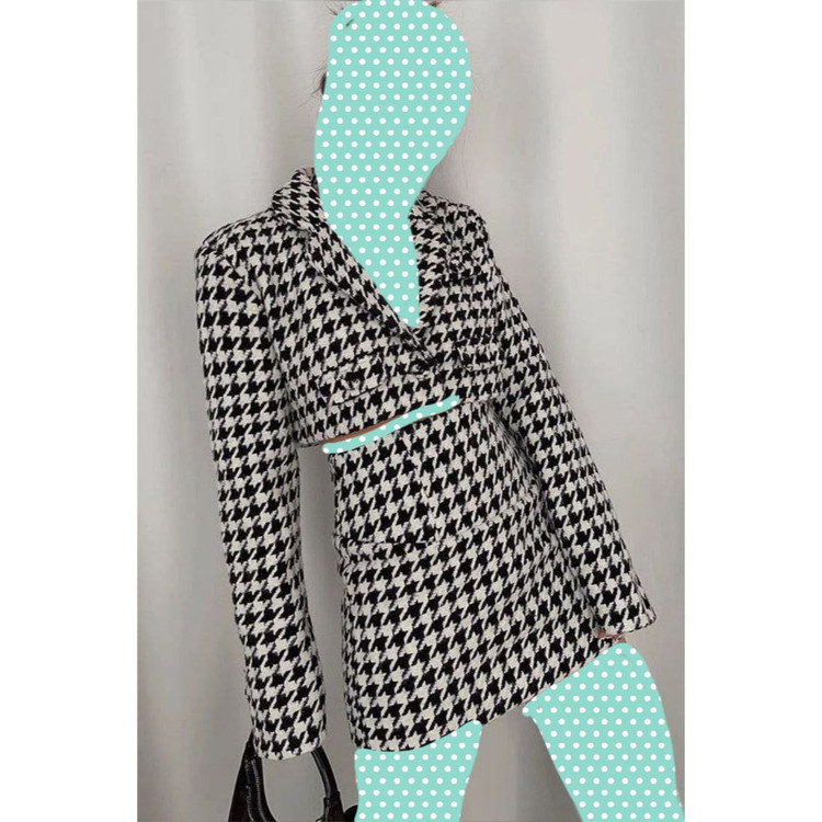 062 ست کت و دامن زیپ مخفی جنس پیردوپل لارج و ایکس لارج تن شیک