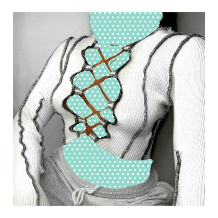 30370 کراپ نیمتنه رگه دوزی کش بافت کبریتی فری سایز ۳۶ تا ۴۲ تن شیک