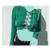 30370 کراپ نیمتنه رگه دوزی کش بافت کبریتی فری سایز ۳۶ تا ۴۲ تن شیک