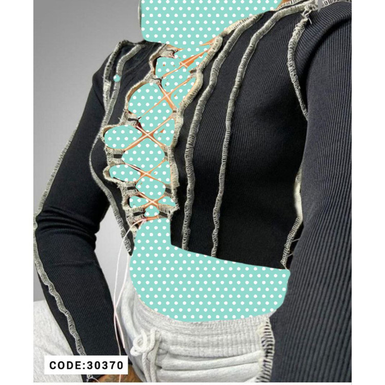 30370 کراپ نیمتنه رگه دوزی کش بافت کبریتی فری سایز ۳۶ تا ۴۲ تن شیک