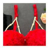 TOP ست شورت و سوتین شرت و کرست مرواریدی سایزبندی تن شیک