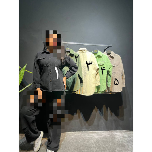 H شومیز کتان گلدوزی قد ۶۵ فری سایز ۴۰ تا ۴۶ تن شیک