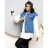 H وست جین دو تکه زیره داکرون رویه جین فری سایز ۴۰ تا ۴۸ تن شیک