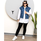 H وست جین دو تکه زیره داکرون رویه جین فری سایز ۴۰ تا ۴۸ تن شیک