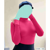 1422 بادی یقه اسکی فینگری فانریپ پنبه کبریتی نواردوزی فری سایز ۳۶ تا ۴۴ تن شیک