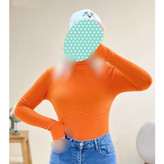 1422 بادی یقه اسکی فینگری فانریپ پنبه کبریتی نواردوزی فری سایز ۳۶ تا ۴۴ تن شیک