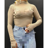 1422 بادی یقه اسکی فینگری فانریپ پنبه کبریتی نواردوزی فری سایز ۳۶ تا ۴۴ تن شیک