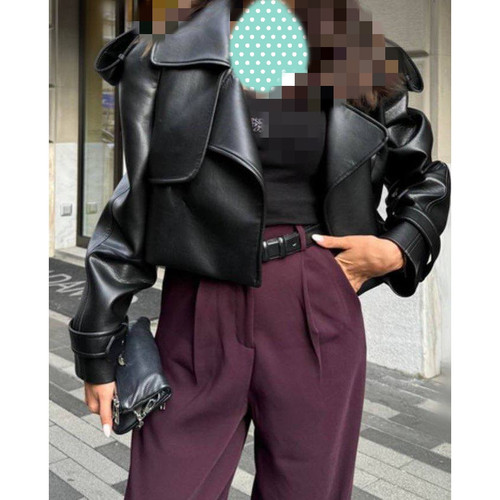 NELI کت چرم چری فری سایز ۳۶ تا ۴۴ تن شیک