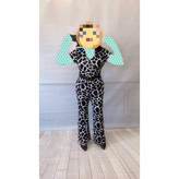 2023 سرهمی اورال اوورال چاپی کرپ باربی فری سایز ۳۸ تا ۴۴ تن شیک