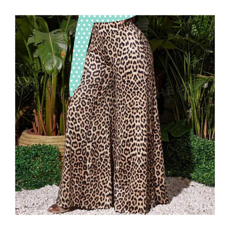 BRLN شلوار دامنی پلنگی کمرکش پهن جنس کرشمه فری سایز ۳۸ تا ۴۴ تن شیک