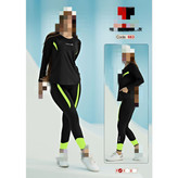 663 ست بلوز بلوز یقه گرد و شلوار ورزشی ریبوک فلامنت فول لاکرا فری سایز ۳۸ تا ۴۴ تن شیک