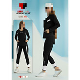 663 ست بلوز بلوز یقه گرد و شلوار ورزشی ریبوک فلامنت فول لاکرا فری سایز ۳۸ تا ۴۴ تن شیک